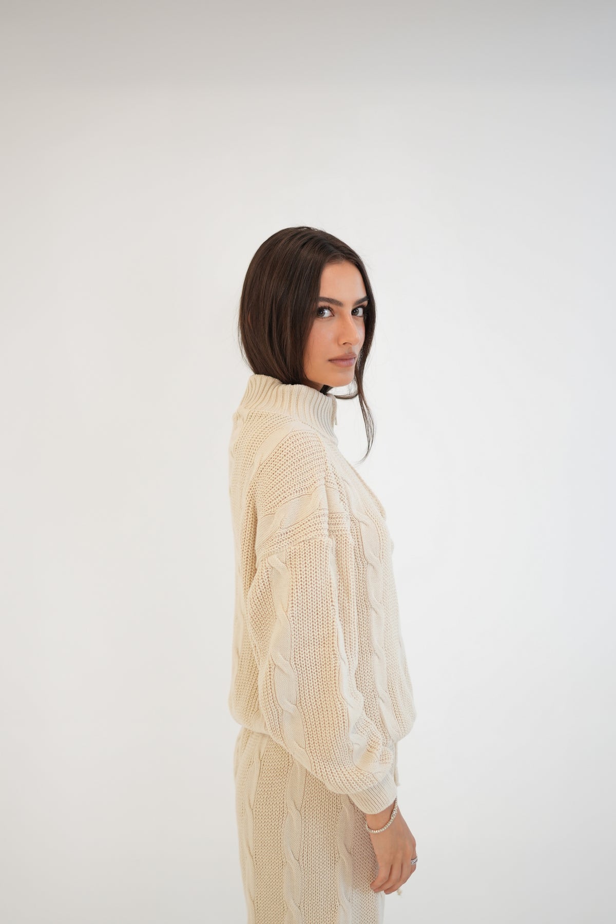 Conjunto Zip Up Areia