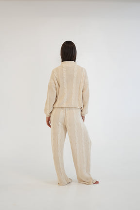 Conjunto Zip Up Areia
