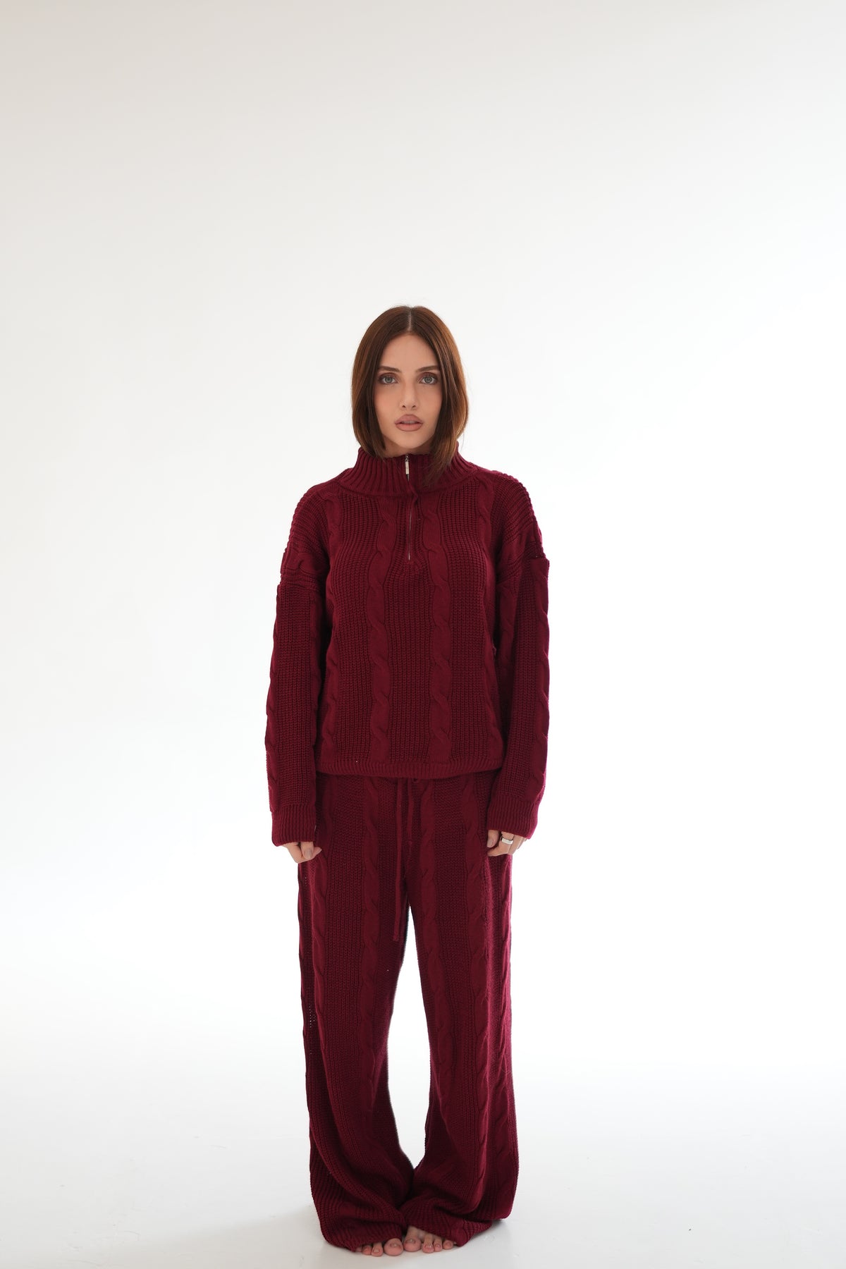 Conjunto Zip Up Vinho