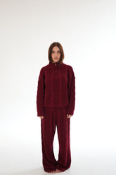 Conjunto Zip Up Vinho